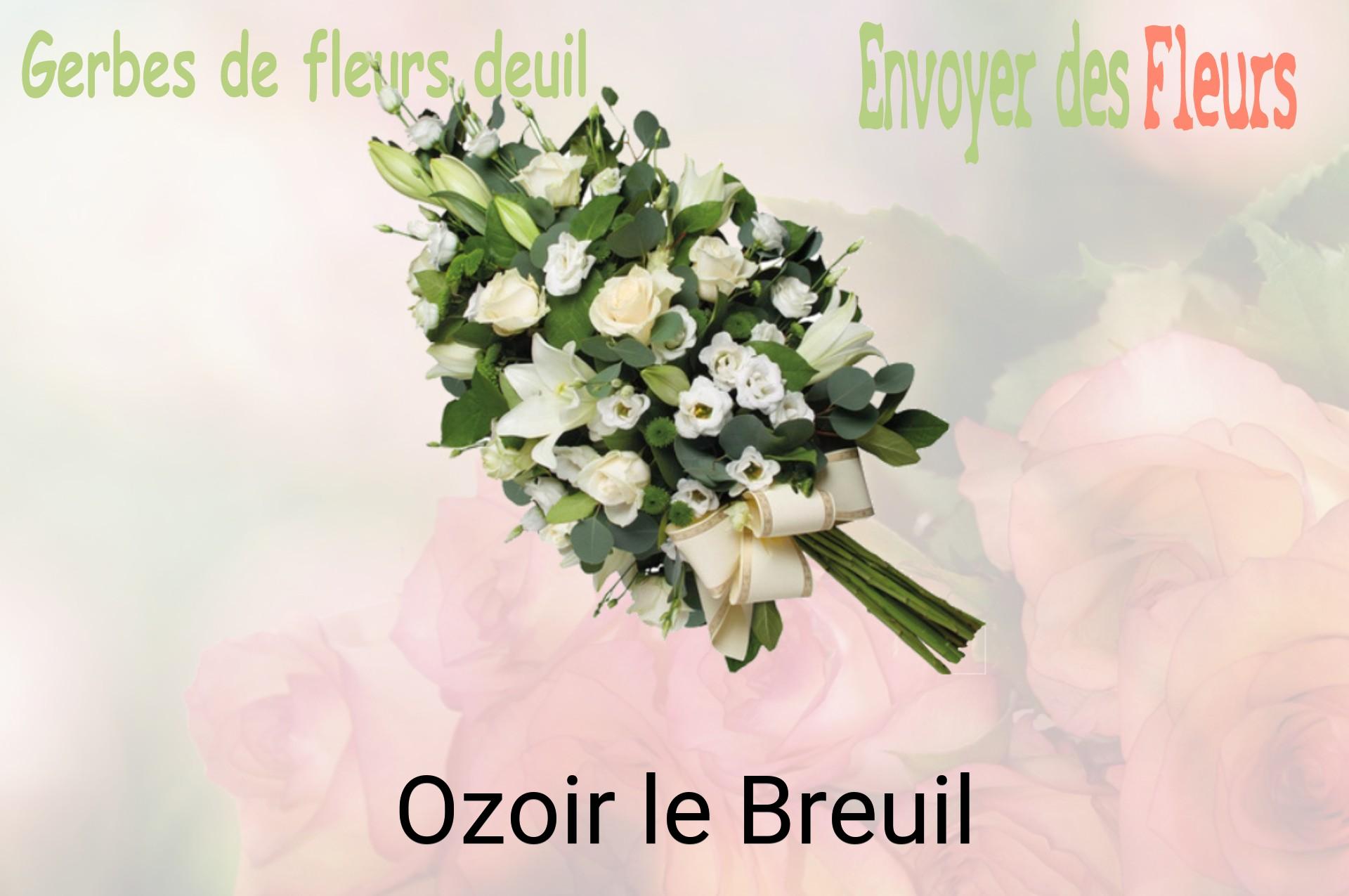 Gerbe de fleurs de deuil livrée à Ozoir-le-Breuil
